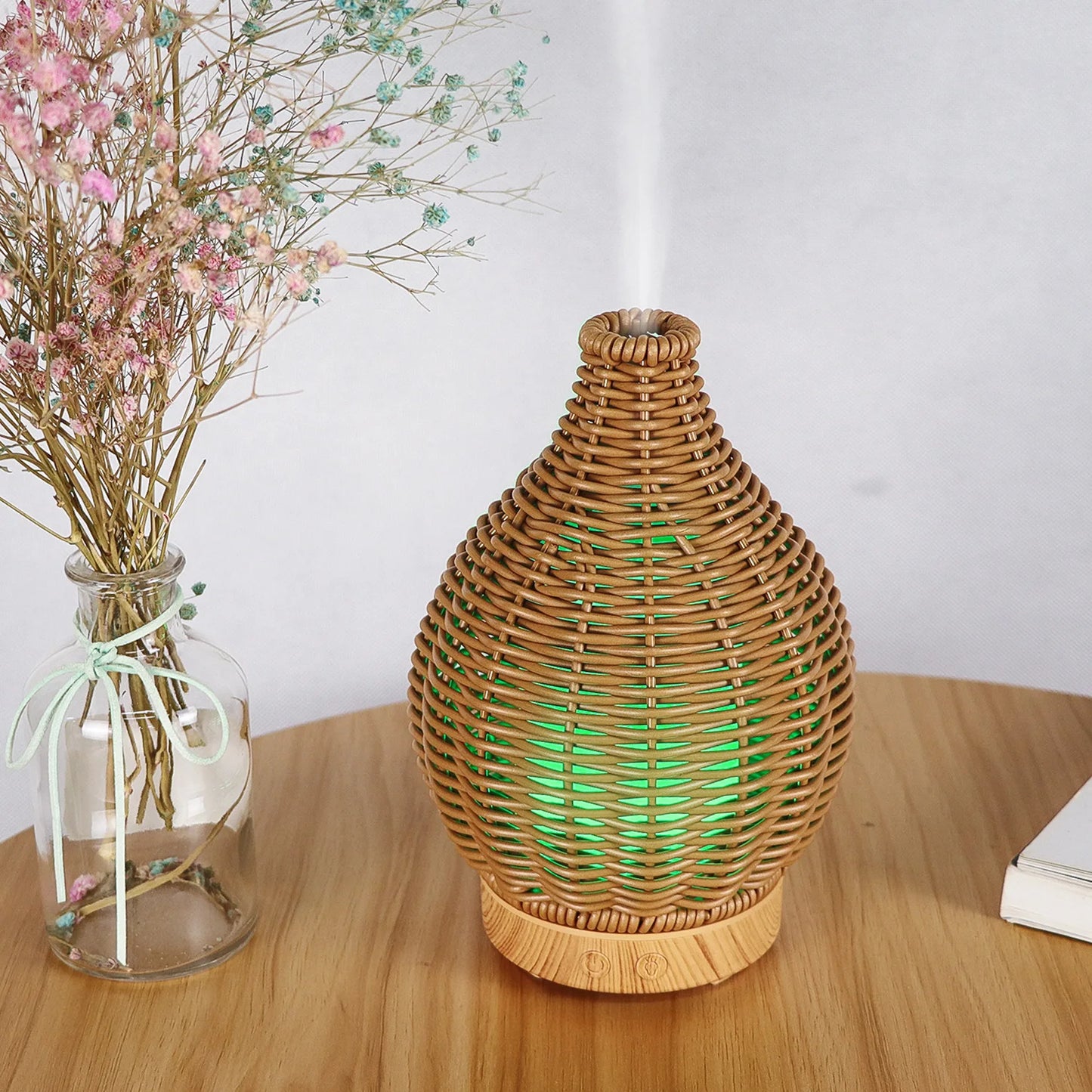 Rattan Wicker Humidifier Aroma Mist + Essential Oil Diffuser 50ML